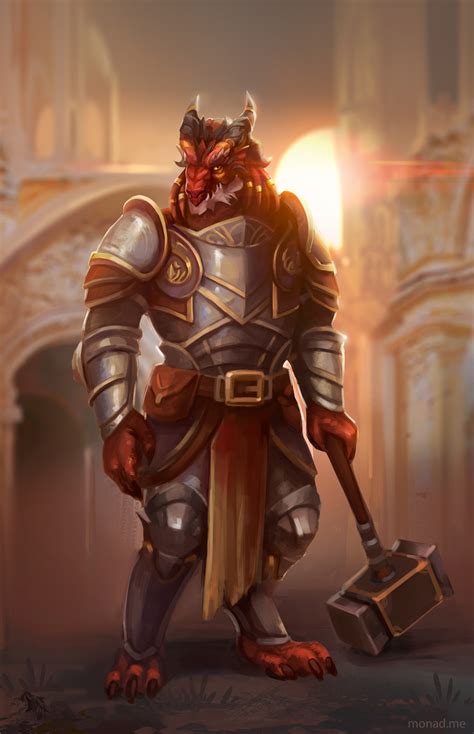 ArtStation - Noble Dragonborn Paladin Alizarin