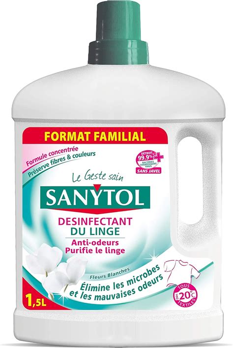 Sanytol Désinfectant du Linge Fleurs Blanches Format Familial 1 5L