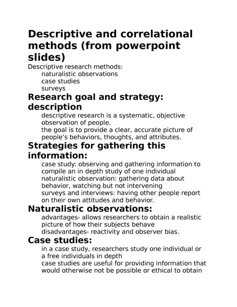 Descriptive And Correlational Methods Descriptive And Correlational Methods From Powerpoint