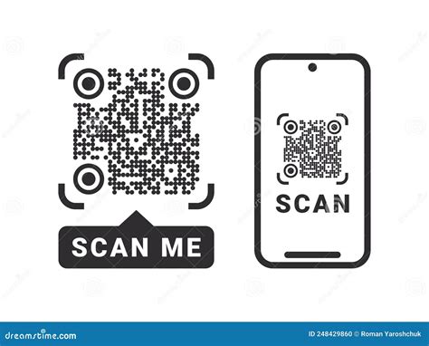 Qr Code Schnellsteuerungscodes Strichcode Scannen Von Ql Code Symbol