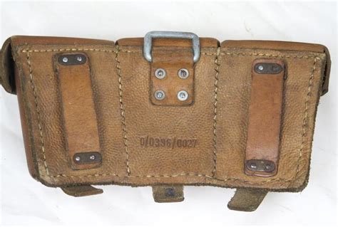 Dragoon Militaria Ww2 German Wehrmacht Brown Kar98k Ammo Pouch Pair Rbnr Marked