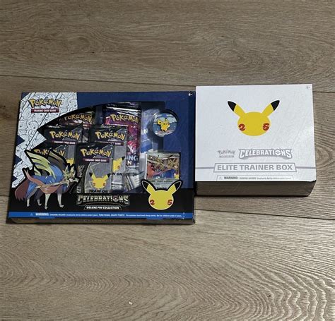 Lot Of 2 Pokemon Celebrations Etb Deluxe Pin Collection Box