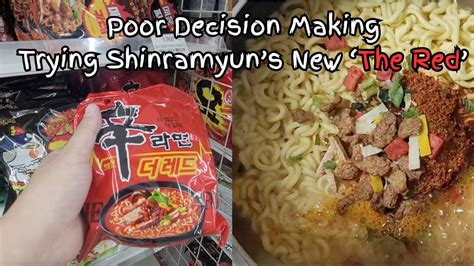 Trying Shin Ramyuns New The Red And Regretting It Vlog