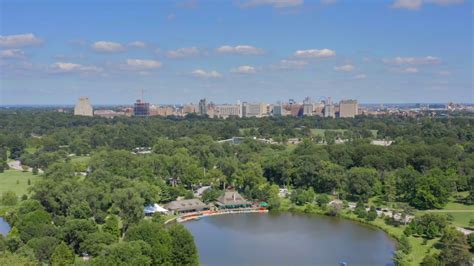 Forest Park St Louis Skyline Aerial Drone Youtube