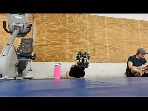 Asian In Black Leggings At Gym XVIDEOS