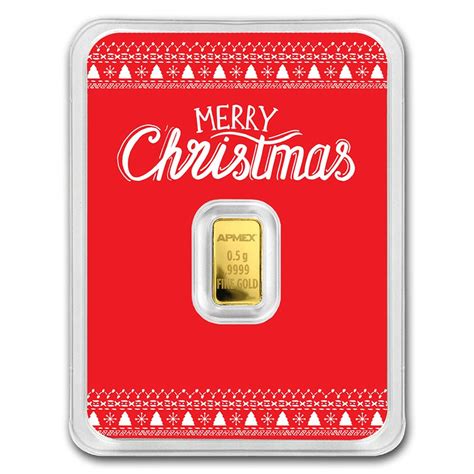 Buy 12 Gram Gold Bar Apmex Wred Merry Christmas Card In Tep Apmex