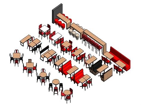 Restaurant Loose Furniture Revit 2017 In Revit Library Revit