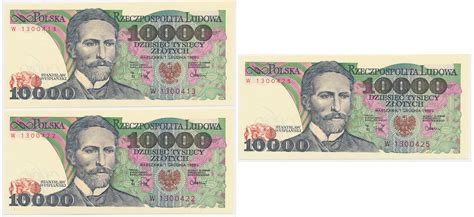 Zestaw Banknoty Prl Z Otych W Pierwsza Seria Rocznika