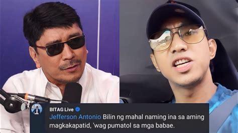 Ben Tulfo Hindi Pumapatol Sa Babae Kaya Ayaw Patulan Ang Banat Ni