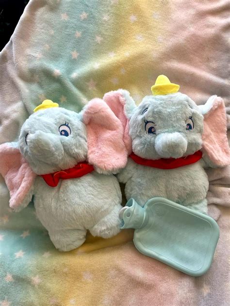 Disney Plush Hand Warmers Stitch Angel Lotso Pooh Bear And Dumbo Portable Hot Water Bottles