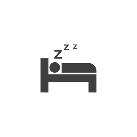 Vector Sign Of The Sleeping Symbol Is Isolated On A White Background