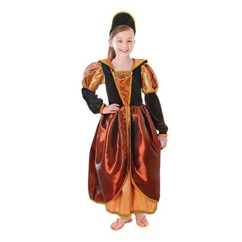 Tudor Queen Bronze Kids Costume From A2z Kids Uk