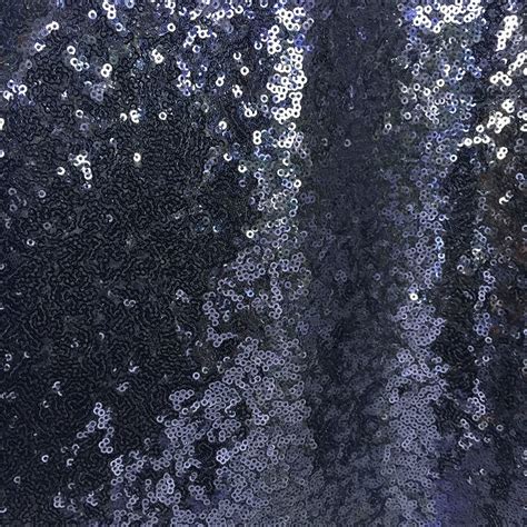 Navy Blue Sequins Fabric Glitters Fabric Linear Sequins Mesh