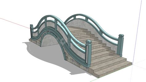 中式景观拱桥su模型景观建筑土木在线