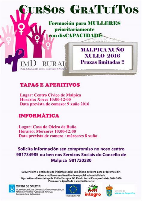 El Ayuntamiento De Malpica Ponen En Marcha Cursos Para Mujeres Con