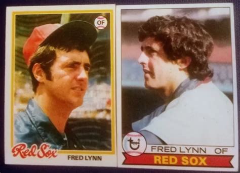 Lot Vintage Fred Lynn Fin Des Ann Es Topps Topps