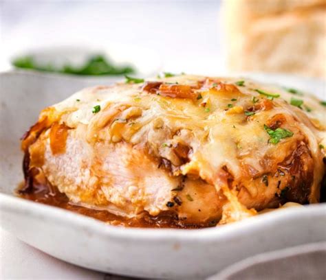 French Onion Baked Chicken Pure Comfort Food The Chunky Chef