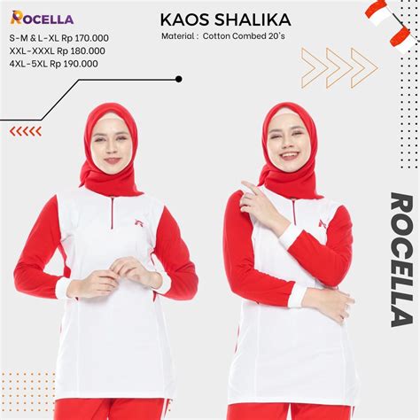 Jual Setelan Olahraga Seragam Olahraga Agustus Rocella Setelan Kaos