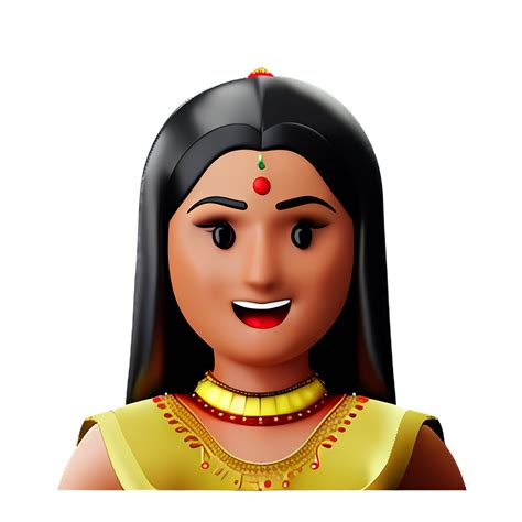 Indian Bride Face 3d Rendering Icon Illustration 29351909 PNG