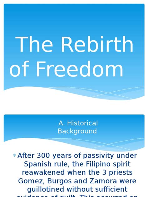 The Rebirth Of Freedom Philippines Poetry