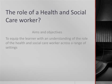role   health  social care worker