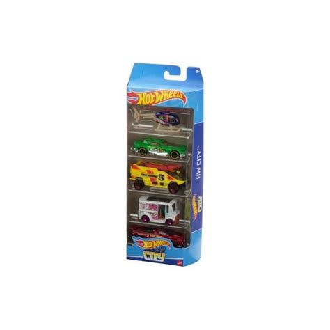 Set De Vehicules Hot Wheels City Set Voitures Camions Et Helicoptere