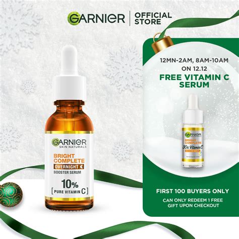 New Garnier Bright Complete Vitamin C Overnight Serum Ml Skin