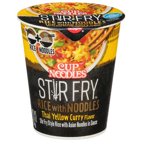 Save On Nissin Cup Noodles Stir Fry Rice With Noodles Thai Yellow Curry