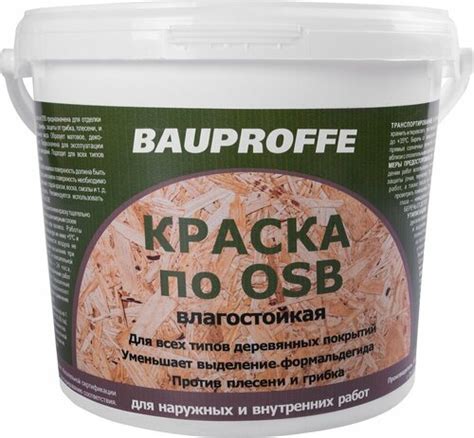 Краска акриловая BAUPROFFE для OSB-плит (5кг) 1 шт — купить в интернет ...
