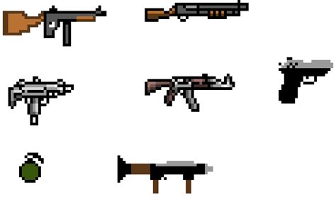 Pixel Art Machine Gun