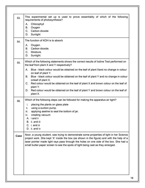 Cbse Class 10 Science Sample Paper In Mcq Format With Solutions India Today