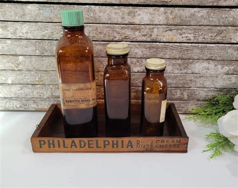 3 Vintage Apothecary Bottles Brown Glass Pharmacy Bottles Etsy