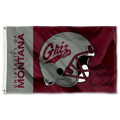 Montana Grizzlies Football Helmet Flag - State Street Products