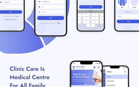 Clinic Care Mobile App Design on Behance