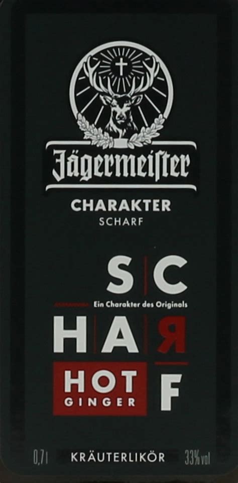 Jägermeister Scharf Hot Ginger 0 7L Würziger Ingwer