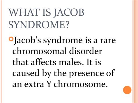 jacob syndrome
