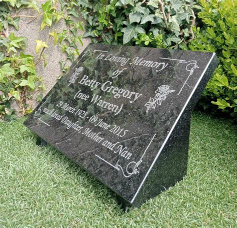 Personalised Memorial Plaque Grave Memorial Grave Marker Slanted Grave ...