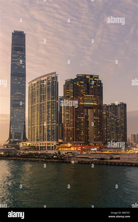 Sunset Over Hong Kong Development Of Union Square Including The