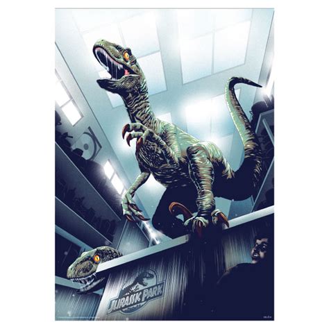 Jurassic Park 30th Anniversary Hiding In Kitchen Art Print At Mighty Ape Nz