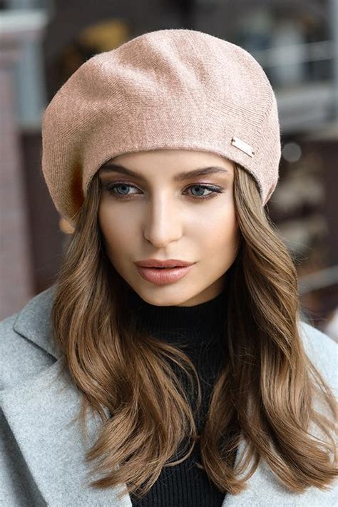 Женский демисезонный тёмно-пудровый берет — цена 238 грн в каталоге ...