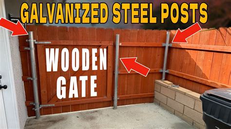 Galvanized Steel Post To Wooden Gate I Figured It Out For You Youtube