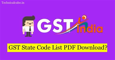 Gst State Code List Pdf Download 2023 All State Codes Lists