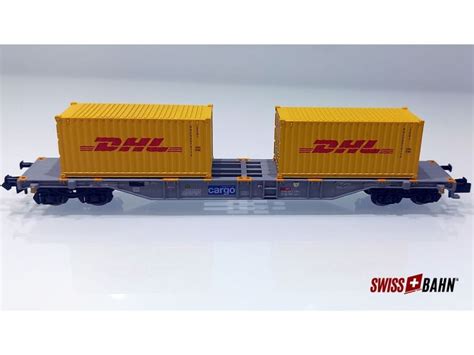 Minitrix Sbb Containertragwagen Dhl Sgnss N