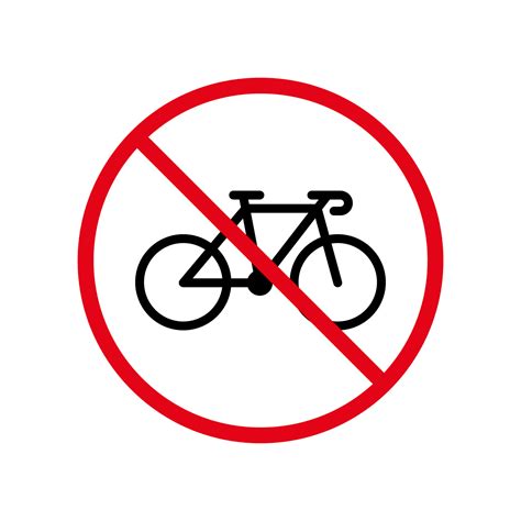 Bike Cycle Ban Black Silhouette Icon. Bicycle Parking Forbidden