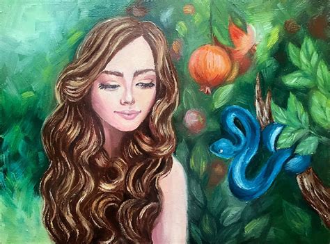 Garden of Eden Original Art Oil Painting 12 by 16 | Etsy