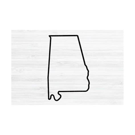 Alabama Outline SVG File. Alabama PNG. Alabama PNG. Vector F - Inspire ...