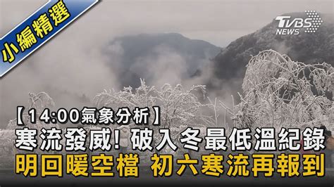 【1400氣象分析】寒流發威 破入冬最低溫紀錄 明回暖空檔 初六寒流再報到｜tvbs新聞tvbsnews02 Youtube