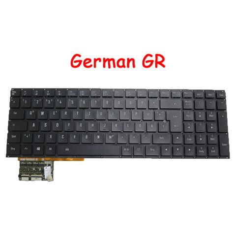 Laptop Without Backlit Paper Keyboard For Gigabyte For AERO 15 AERO 15X 15-X 15-X8 German GR ...