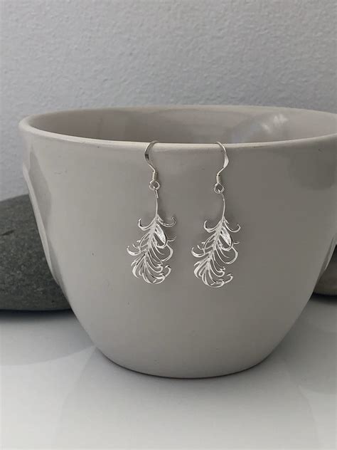 Silver Feather Earrings - Loved By Venus