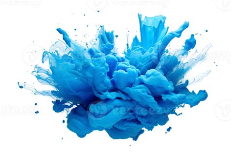 AI generated Blue Explosion Elegance on a transparent background ...